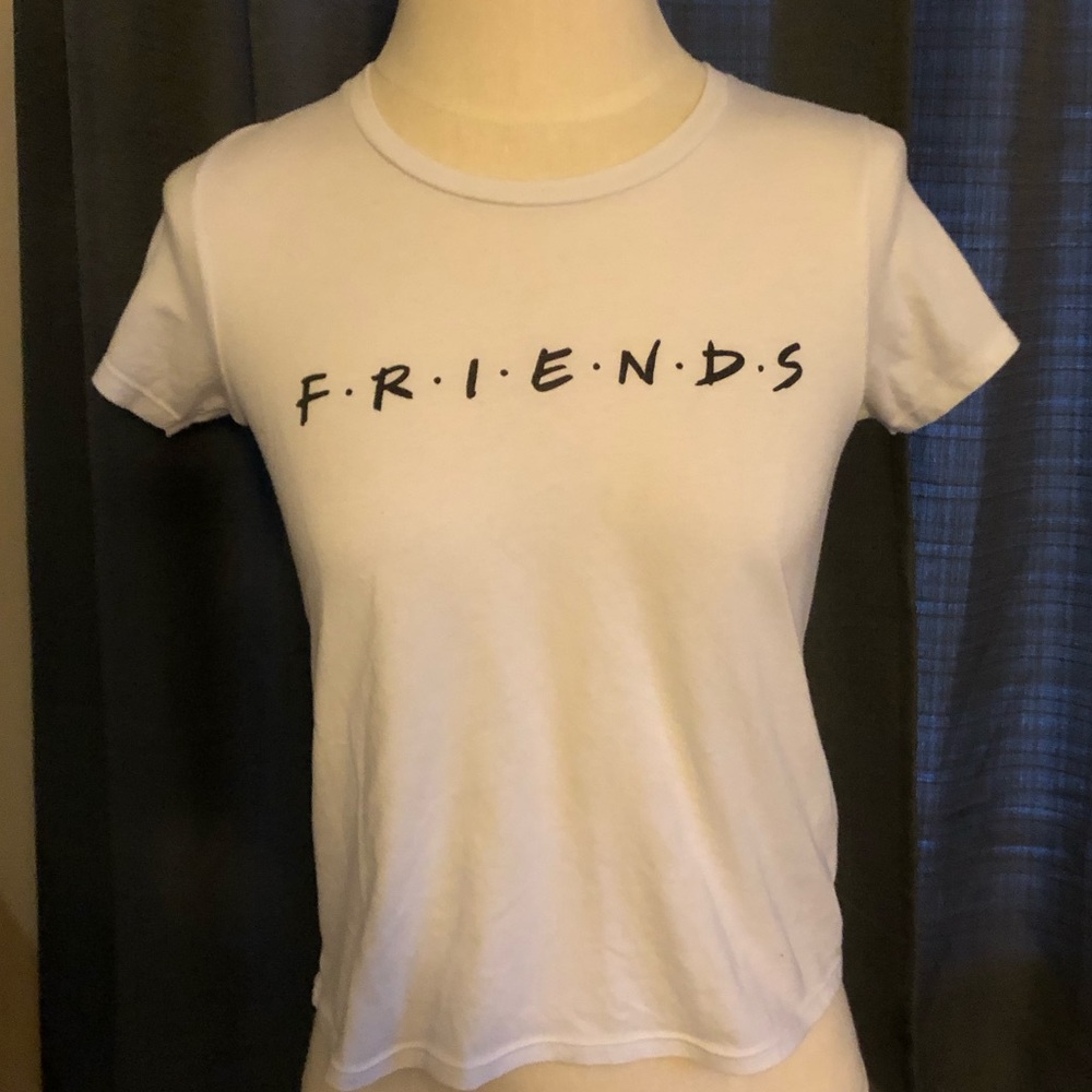 white, friends graphic tee